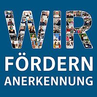 Cover der Broschüre mit dem Titel "Wir fördern Anerkennung""