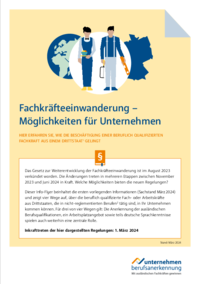 Titelbild des Infoflyers mit zwei gezeichneten Figuren, einer Weltkarte und den geografischen Umrissen von Deutschland